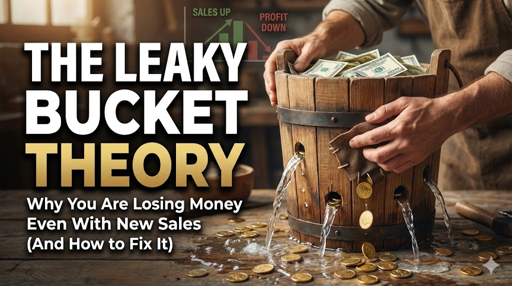 The Leaky Bucket Theory: Why You Are Losing Money Even With New Sales (And How to Fix It)